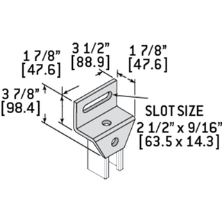 Z317 - Z-Fitting Slotted 3 Hole Support