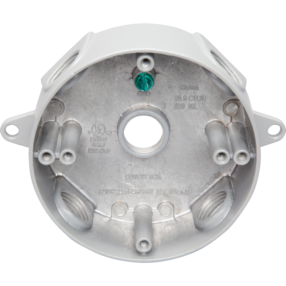 thumbnail image 2 of BRD-4-W White Weatherproof Round Outlet Box - Quantity 40 2 of 13